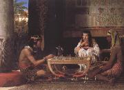 Alma-Tadema, Sir Lawrence Egyptian Chess Players (mk23) china oil painting reproduction